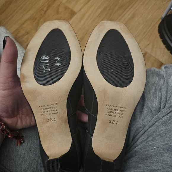 Anyi Lu Color Block(cutout) Peep Toe Patent Leather Heels - Picture 4 of 4